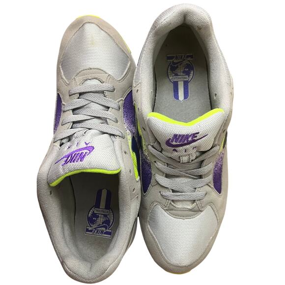 Nike Air Skylon 2 Men’s Size 9.5 Gray Volt Purple Retro Running Sneakers A01551- - Picture 7 of 14